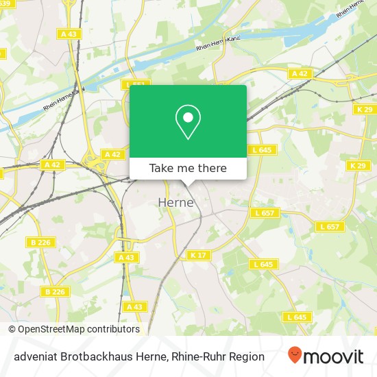 adveniat Brotbackhaus Herne map
