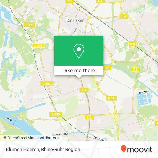 Blumen Hoeren map