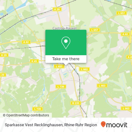 Sparkasse Vest Recklinghausen map