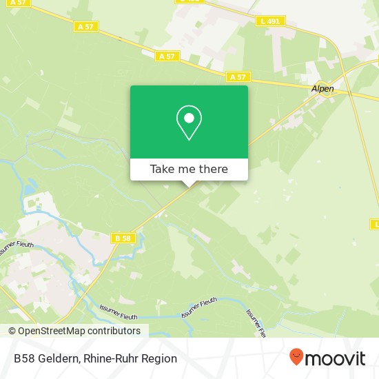 B58 Geldern map