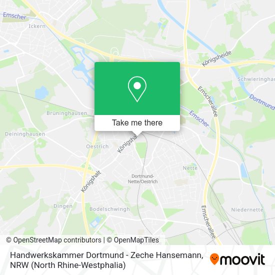 Карта Handwerkskammer Dortmund - Zeche Hansemann