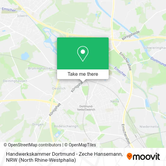 Handwerkskammer Dortmund - Zeche Hansemann map