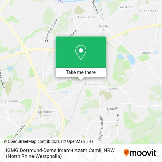 Карта IGMG Dortmund-Derne Imam-ı Azam Camii