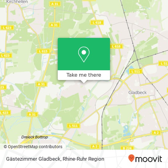 Карта Gästezimmer Gladbeck