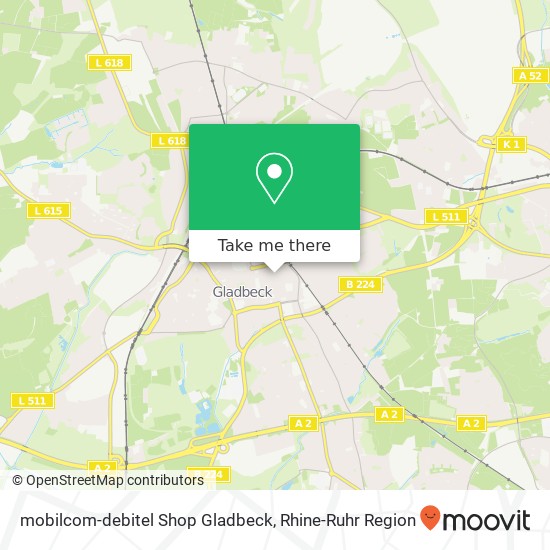 mobilcom-debitel Shop Gladbeck map