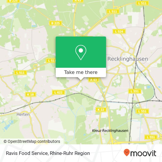 Ravis Food Service map