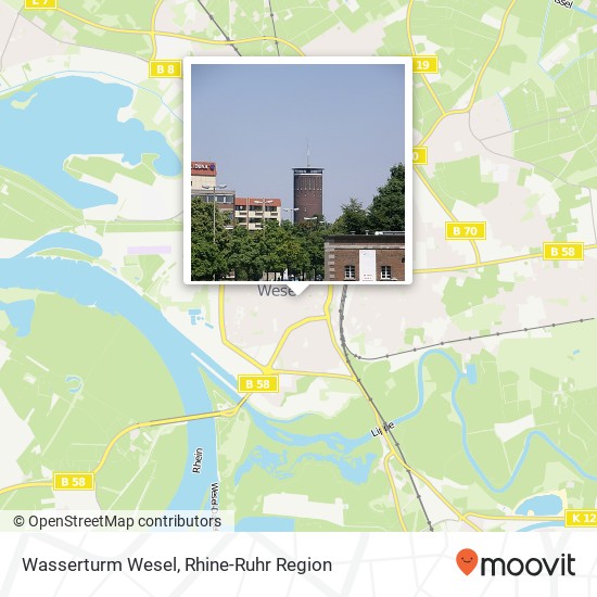 Wasserturm Wesel map