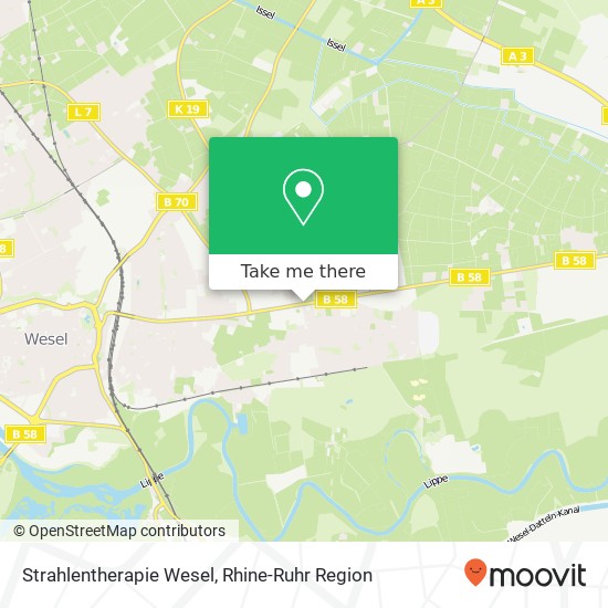 Карта Strahlentherapie Wesel