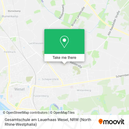 Карта Gesamtschule am Lauerhaas Wesel