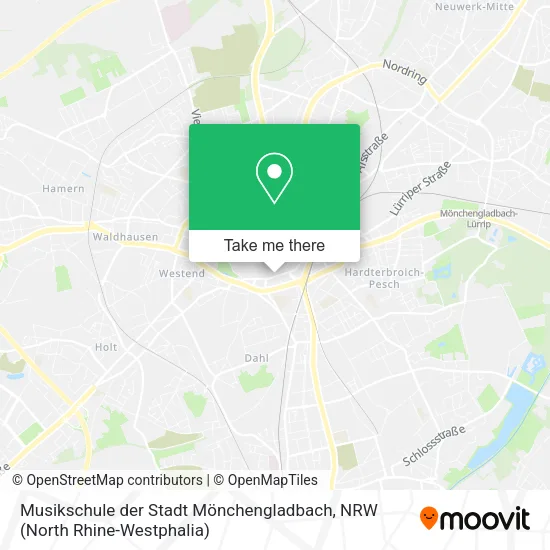 Карта Musikschule der Stadt Mönchengladbach