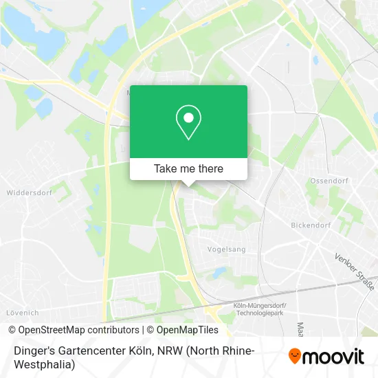 Карта Dinger's Gartencenter Köln