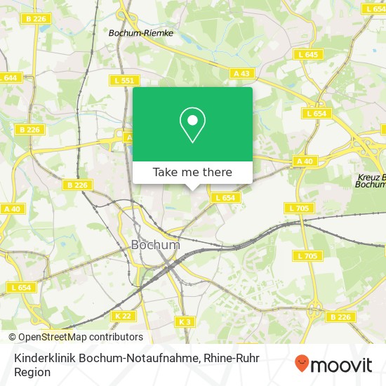 Kinderklinik Bochum-Notaufnahme map