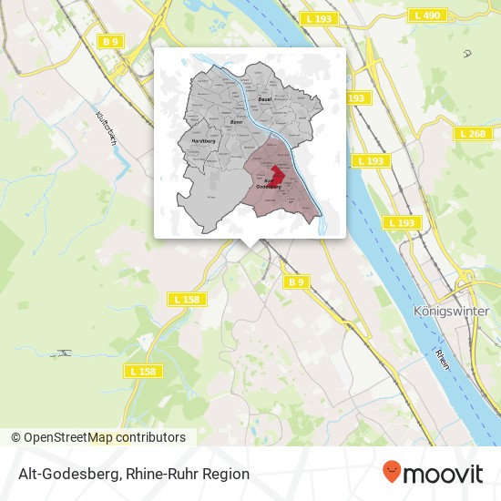 Alt-Godesberg map