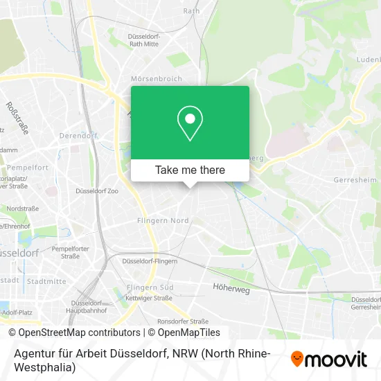 Карта Agentur für Arbeit Düsseldorf
