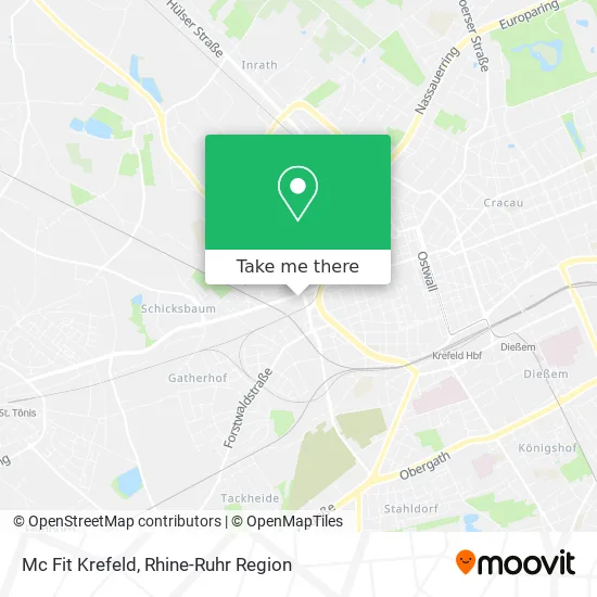 Карта Mc Fit Krefeld