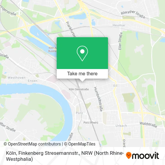 Köln, Finkenberg Stresemannstr. map