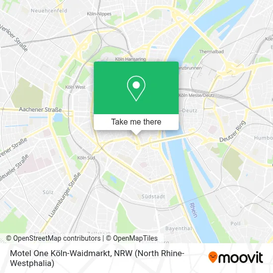 Motel One Köln-Waidmarkt map