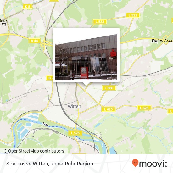 Sparkasse Witten map