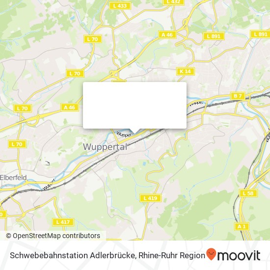 Schwebebahnstation Adlerbrücke map