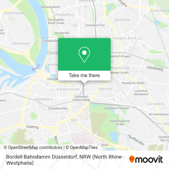 Карта Bordell Bahndamm Düsseldorf