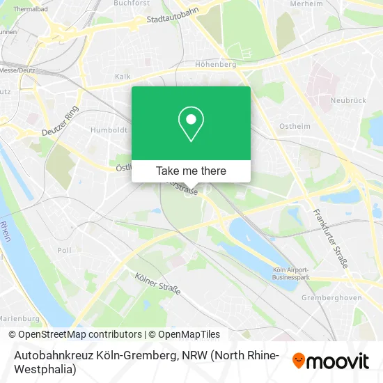 Карта Autobahnkreuz Köln-Gremberg