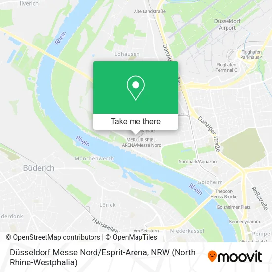 Карта Düsseldorf Messe Nord / Esprit-Arena