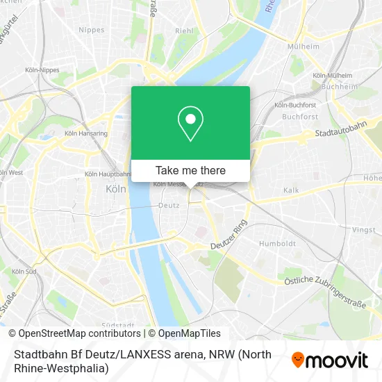 Карта Stadtbahn Bf Deutz / LANXESS arena