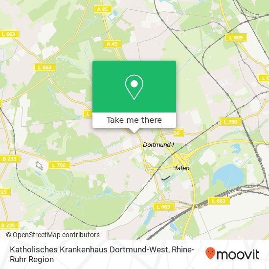 Katholisches Krankenhaus Dortmund-West map