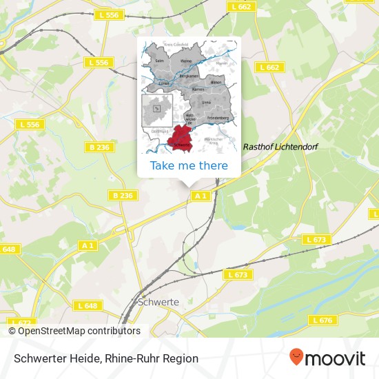 Schwerter Heide map