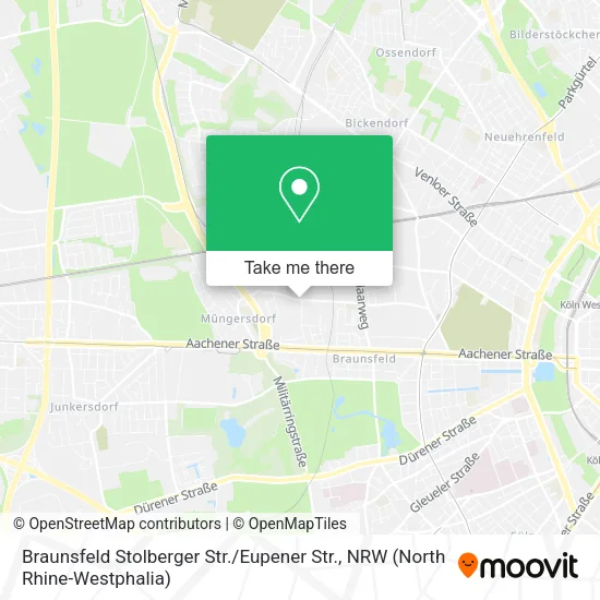 Карта Braunsfeld Stolberger Str. / Eupener Str.