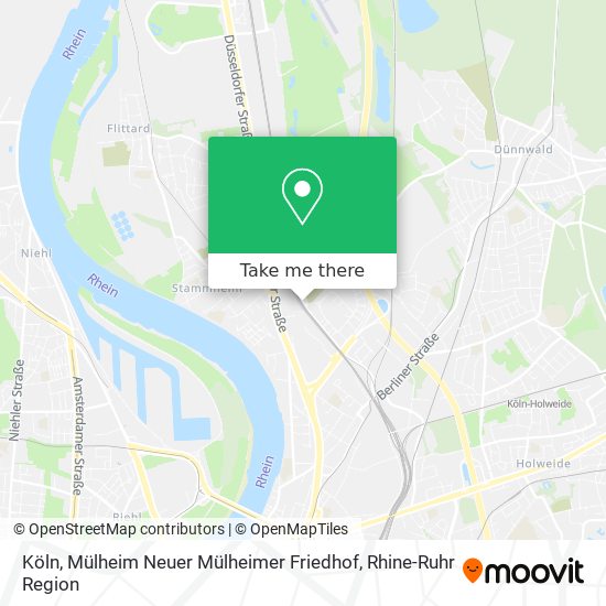 Köln, Mülheim Neuer Mülheimer Friedhof map