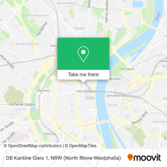 Карта DB Kantine Gleis 1