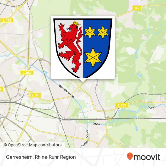 Gerresheim map