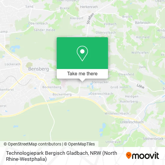 Карта Technologiepark Bergisch Gladbach