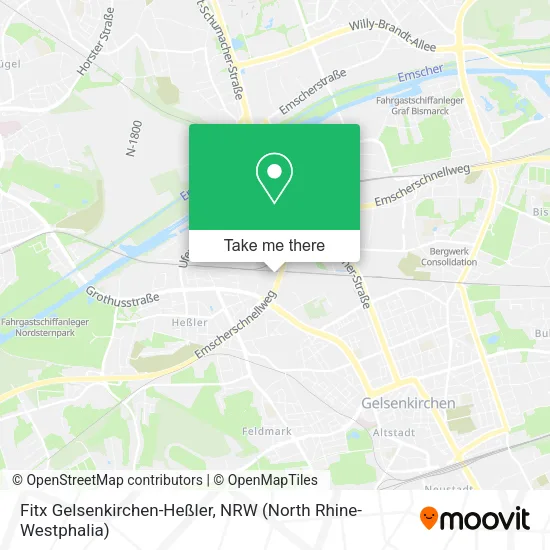 Карта Fitx Gelsenkirchen-Heßler