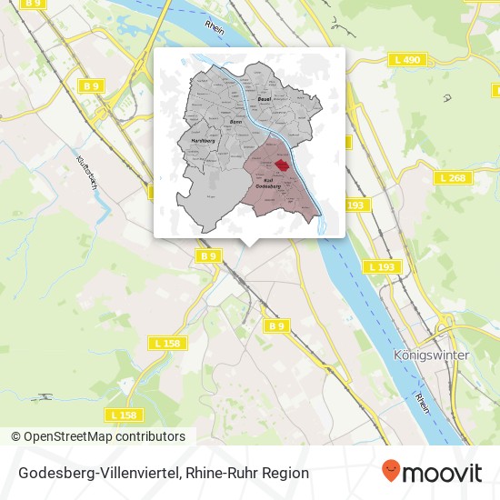 Godesberg-Villenviertel map