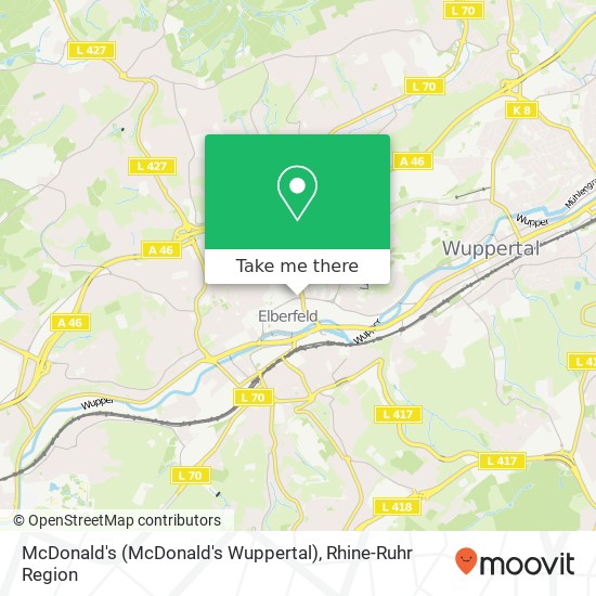 McDonald's (McDonald's Wuppertal) map