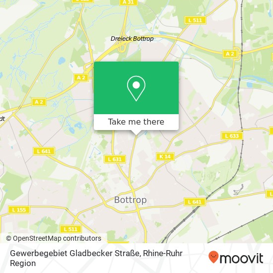 Gewerbegebiet Gladbecker Straße map
