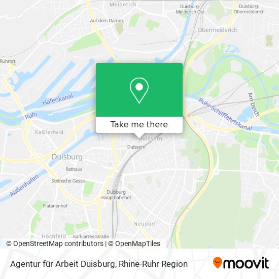 Карта Agentur für Arbeit Duisburg