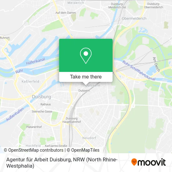 Карта Agentur für Arbeit Duisburg
