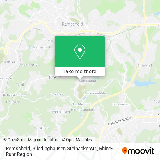 Remscheid, Bliedinghausen Steinackerstr. map