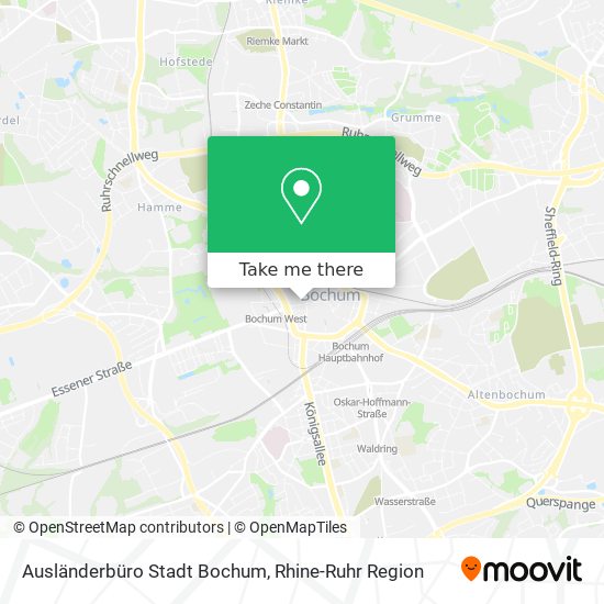 Ausländerbüro Stadt Bochum map