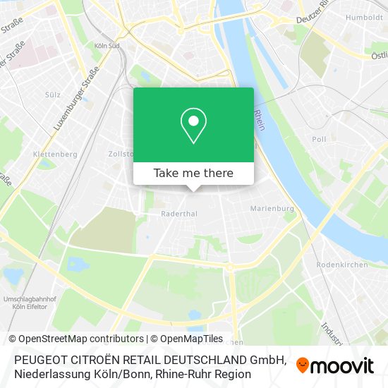 PEUGEOT CITROËN RETAIL DEUTSCHLAND GmbH, Niederlassung Köln / Bonn map