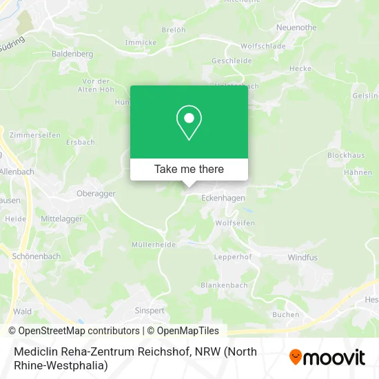 Карта Mediclin Reha-Zentrum Reichshof