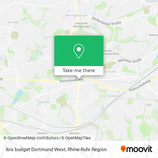 ibis budget Dortmund West map