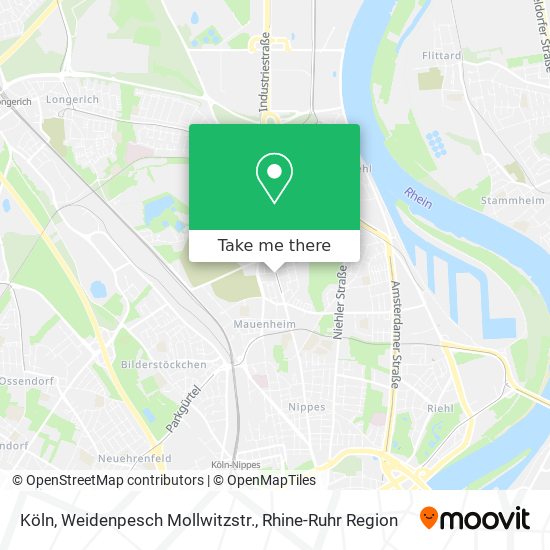 Köln, Weidenpesch Mollwitzstr. map