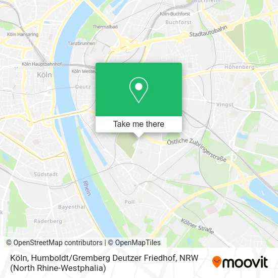 Карта Köln, Humboldt / Gremberg Deutzer Friedhof