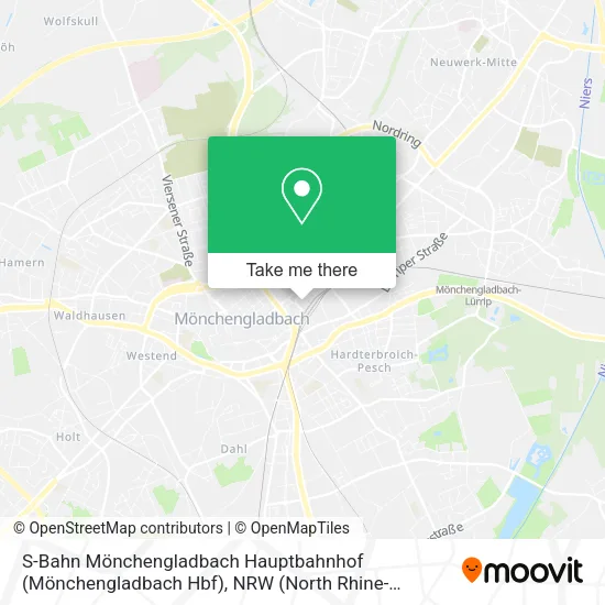 Карта S-Bahn Mönchengladbach Hauptbahnhof (Mönchengladbach Hbf)