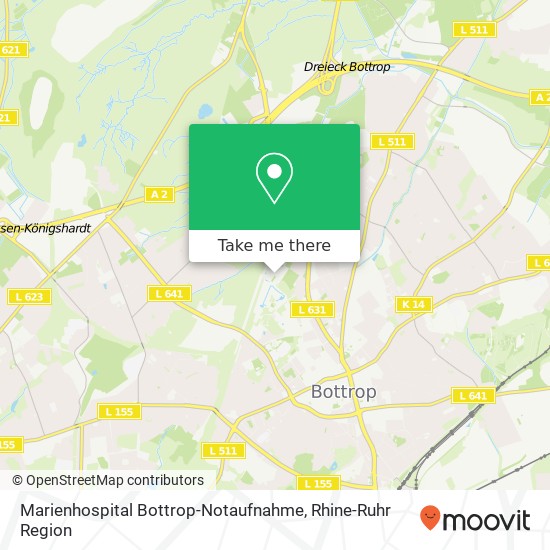 Marienhospital Bottrop-Notaufnahme map