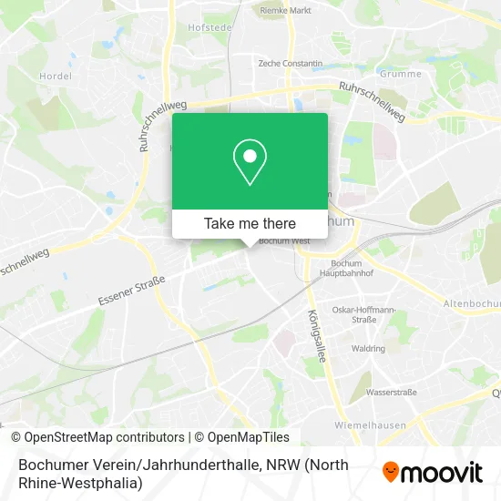 Карта Bochumer Verein / Jahrhunderthalle